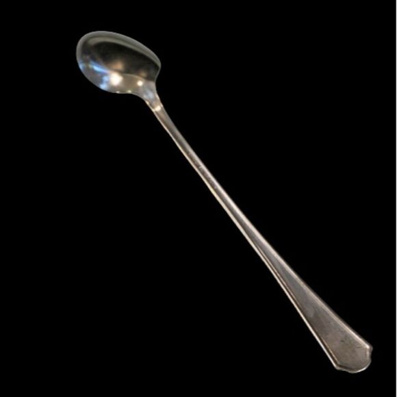 Antique 1933 Camden BIRCHMONT Pattern Iced Tea Spoon Silver Plate 7.5" L - Picture 3 of 6